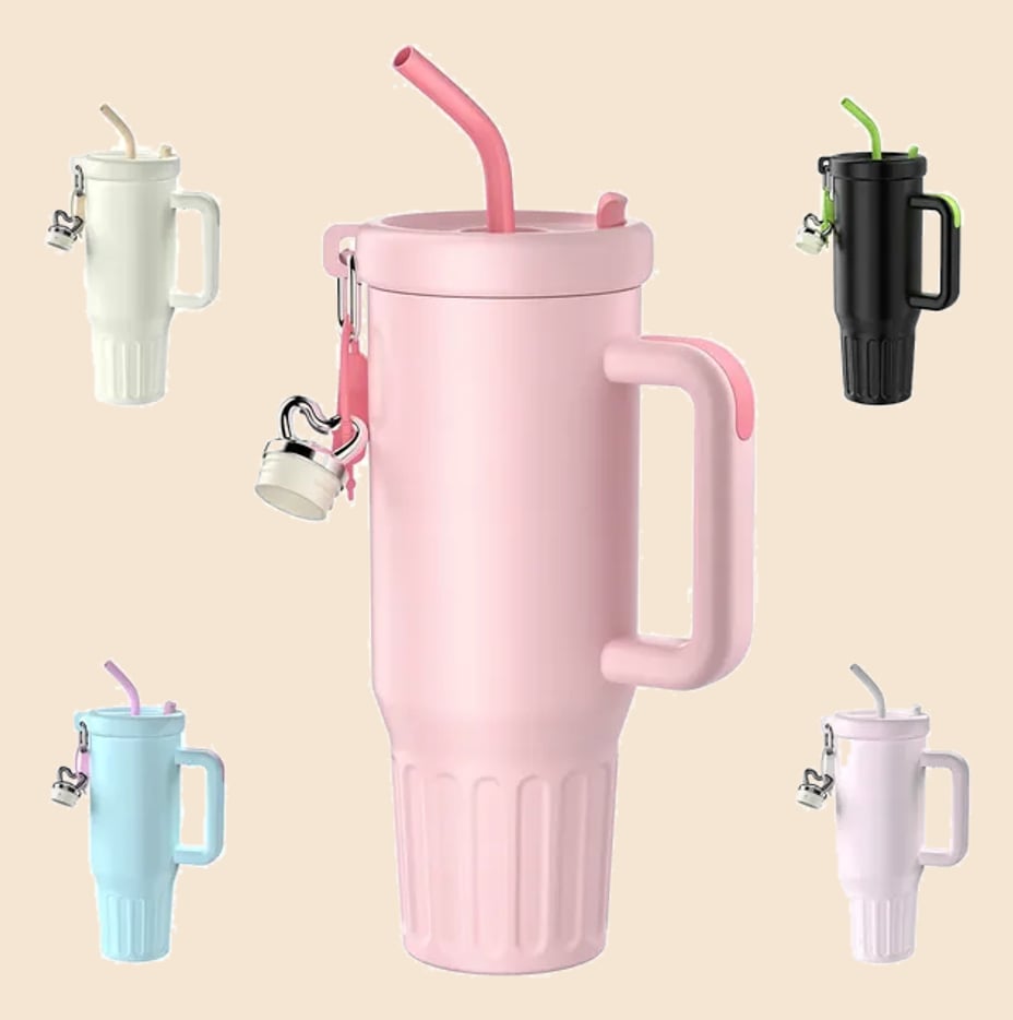 Copo Térmico Inóx 1200ml Anti-vazamento Com Tampa E Canudo