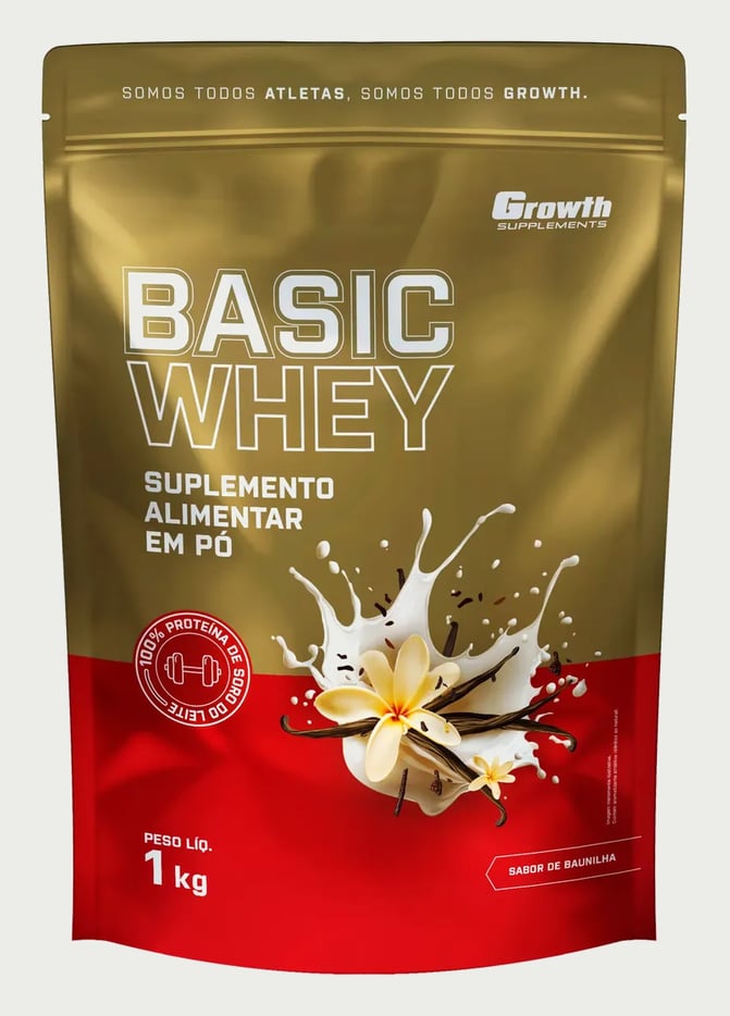 Basic Whey 1kg Growth Supplements Baunilha