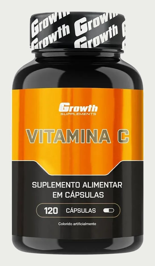 Vitamina C 120 Cápsulas Growth Supplements Natural