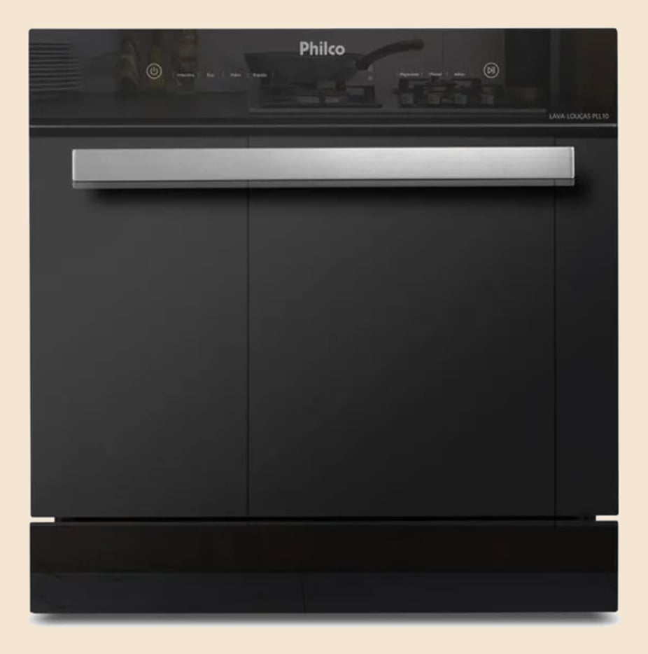 LAVA LOUÇAS PHILCO 10 SERVIÇOS 6 OPÇÕES DE LAVAGEM PLL10 PRETO
