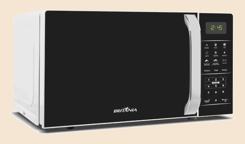 Micro-ondas Britânia Bmo23 De Preto 20l Branco