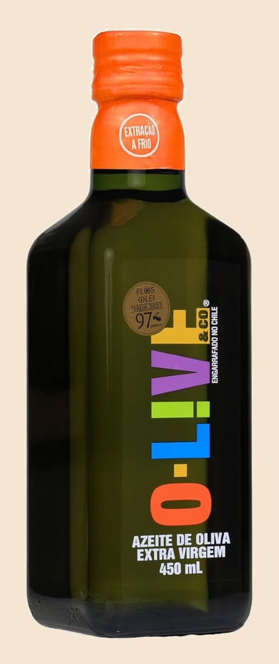 O-LIVE & Co, Azeite de oliva extra virgem, Chileno, vidro, 450ml