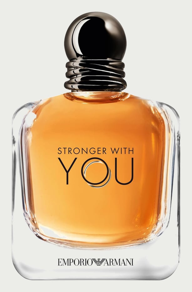 Armani Beauty, Stronger With You Eau de Toilette, Giorgio Armani Perfume Masculino, Fragrância Fougère Amadeirada com Notas Sálvia, Castanha, Baunilha e Lavanda
