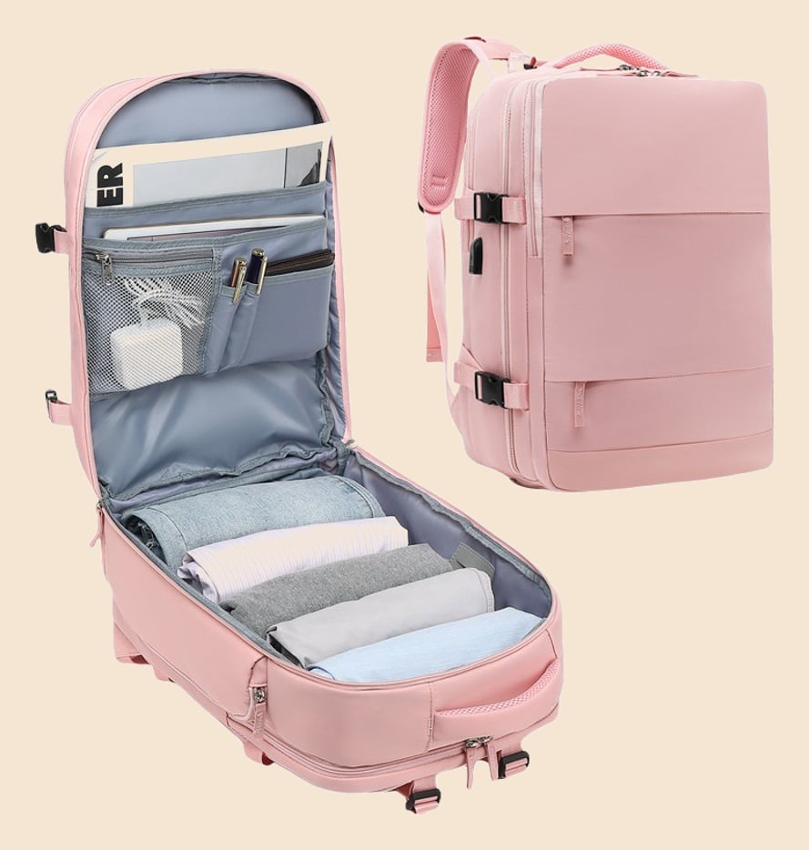 Mochila Viagem Feminina Masculinas Multifuncional Reforçada Resistente À água Notebook Impermeável Viral