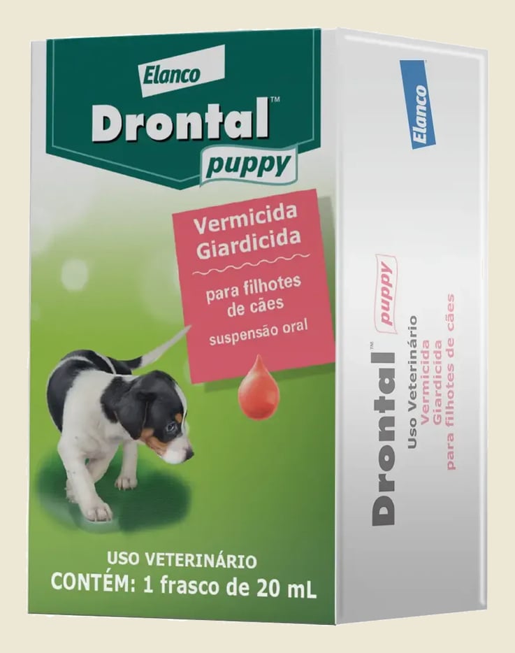 Drontal Puppy Suspensão 20ml Vermifugo Filhotes Cães