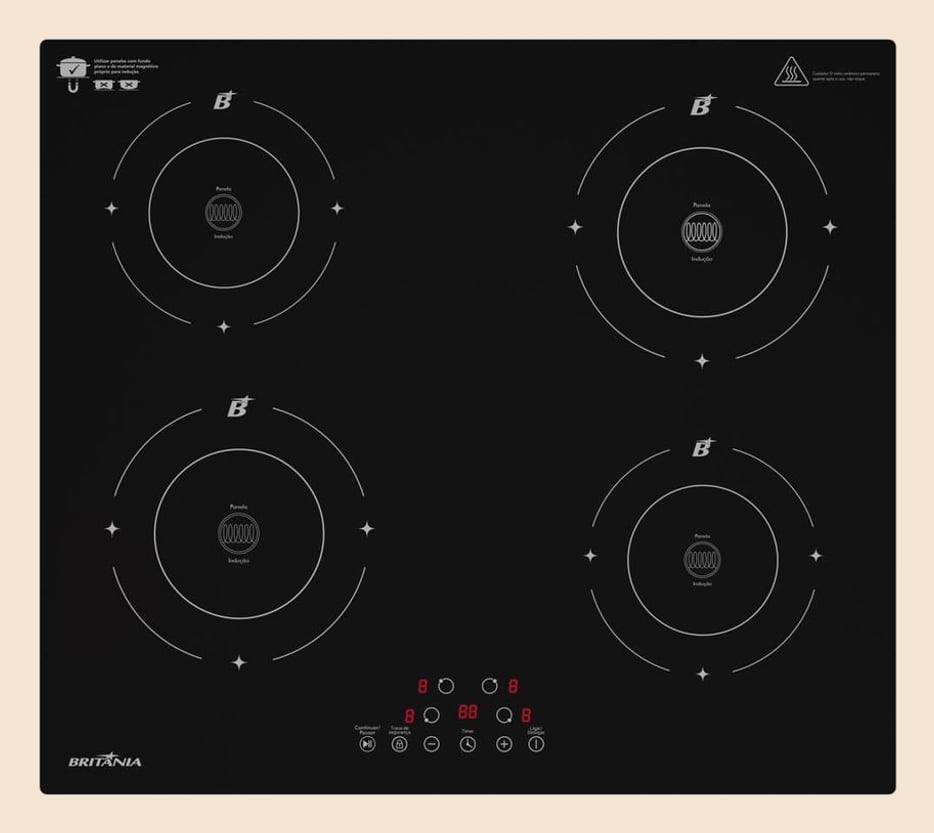 Cooktop 4 Bocas de Indução Britânia BCTE40A