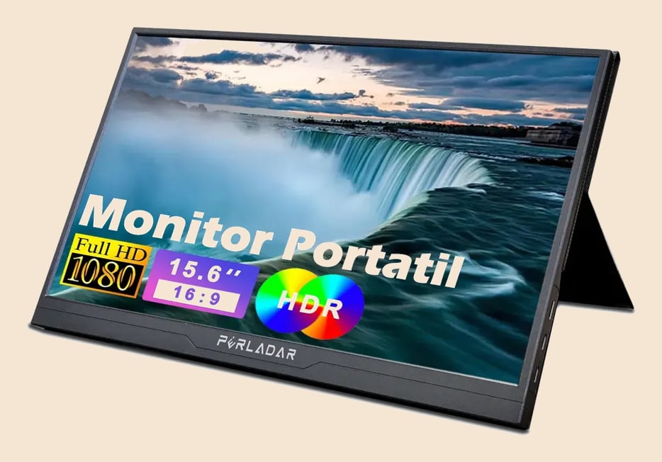 Monitor Gamer Portátil 15.6 Tela 1080p Fhd Ips Hdmi Usb Preto 127/220v