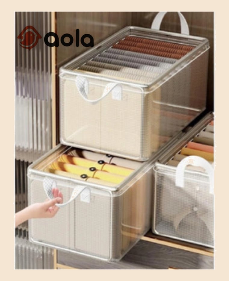 Caixa Organizadora para Roupas e Objetos Íntimos | Prática e Espaçosa | Organização de Calças e Acessórios