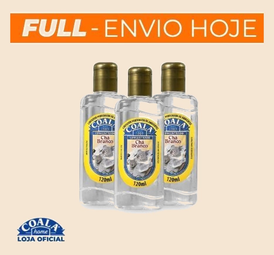 Kit 3 Limpadores de Ambientes Coala Chá Branco - 120ml