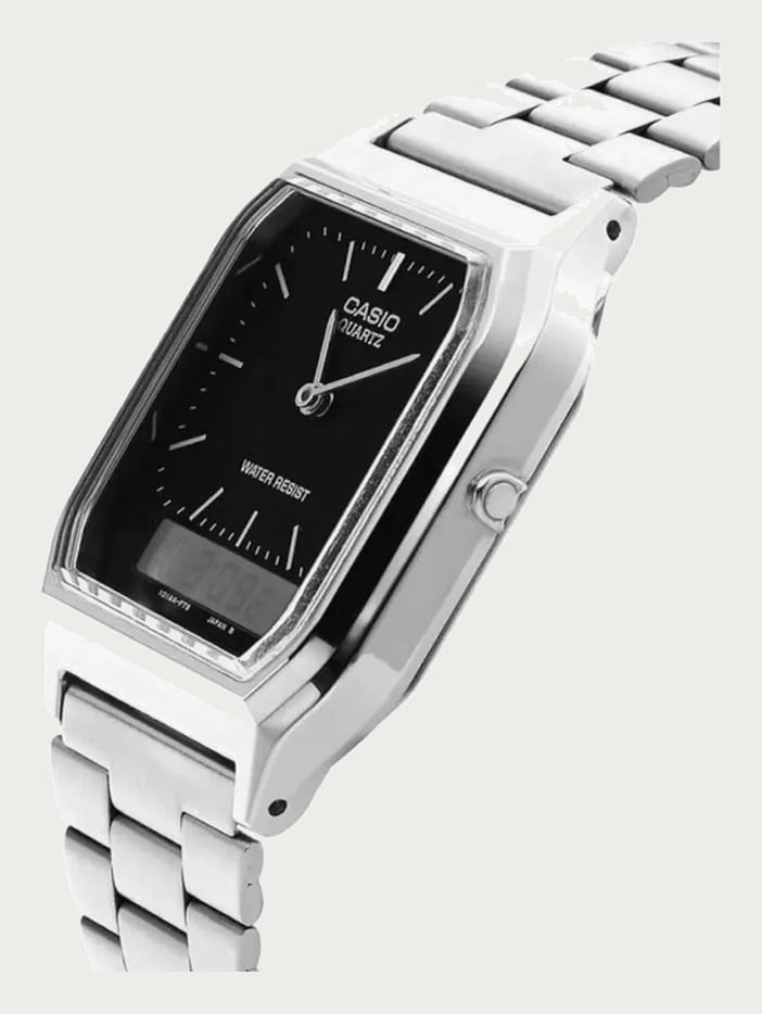 Relógio Casio Unissex Vintage Prata Aq-230a-1dmq