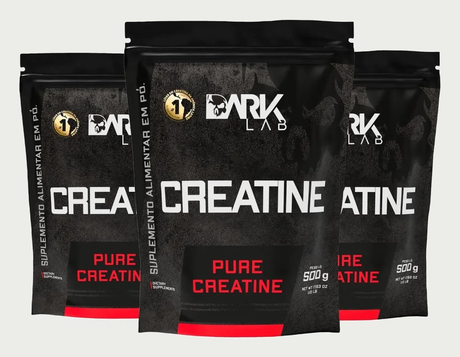 3x Creatina Monohidratada Pura 500g Dark Lab Unidade
