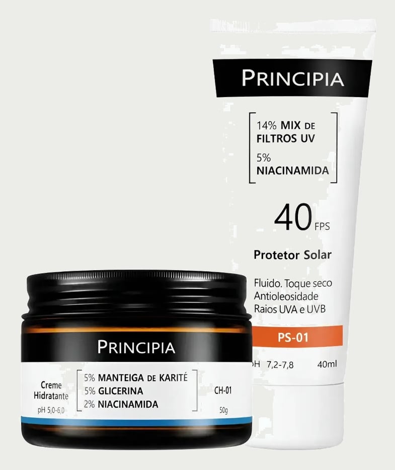 Principia Kit Hidratação E Proteção Ch-01 + Ps-01 Fps 40 Todo Tipo De Pele Dia/noite