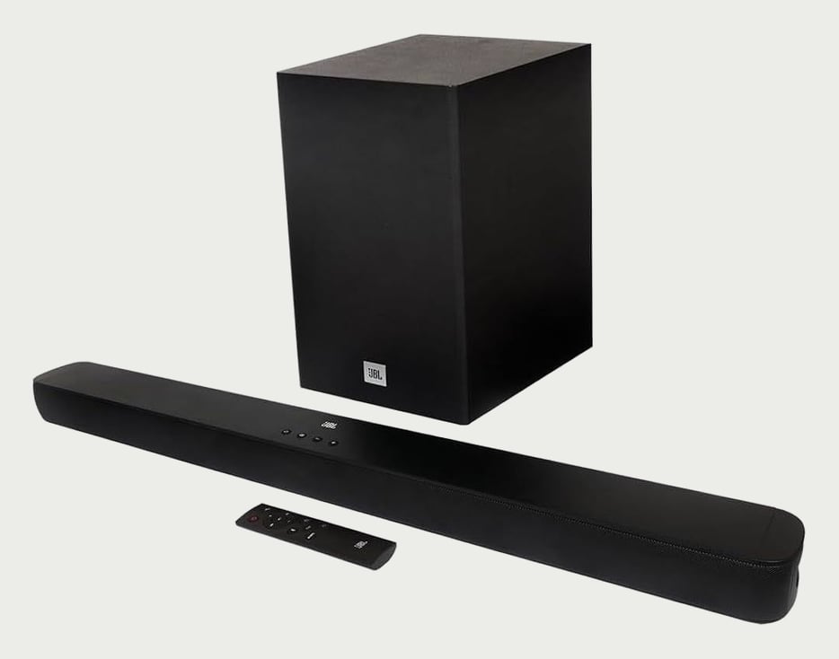 Soundbar JBL Bluetooth, Cinema SB180, 2.1 Canais, Subwoofer de 6,5" Sem Fio 110W RMS