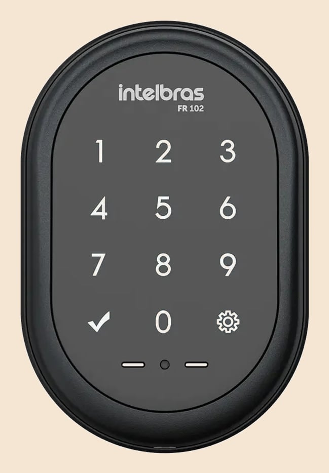 Fechadura Digital De Sobrepor Fr 102 Preto Intelbras