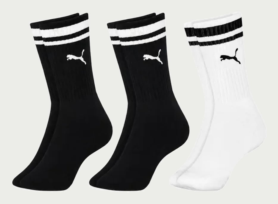 Kit 3 Pares Meias Puma Cano Alto Longo Academia Original