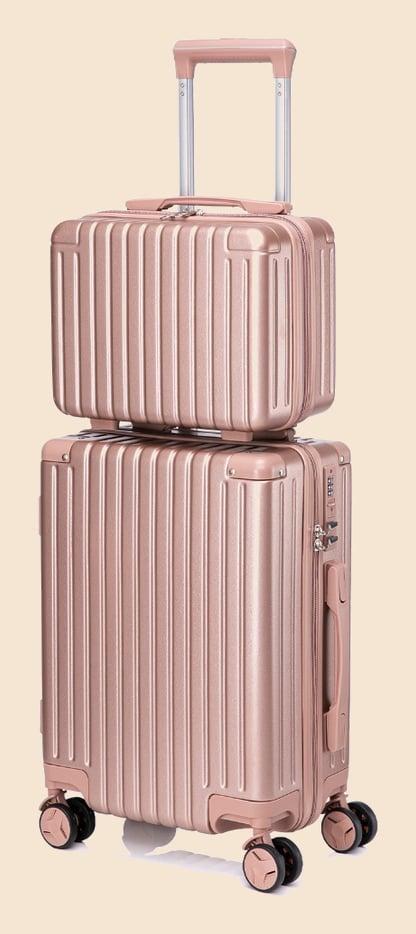 Conjunto Mala De Viagem 10KG E Frasqueira Cadeado TSA Roda Dupla 360° ATP93-2