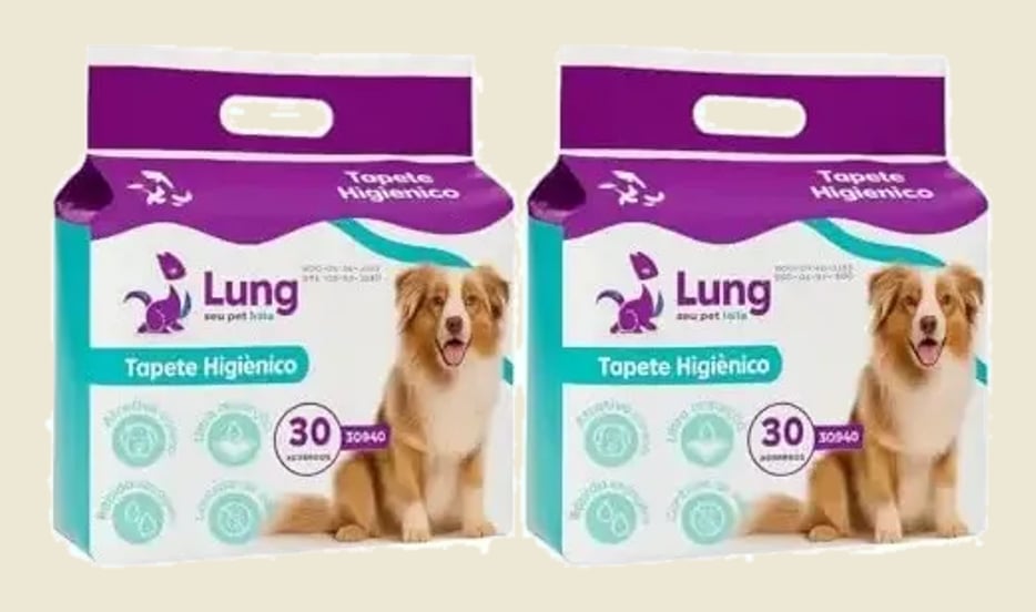 Kit 2 Pacotes Tapete Higiênico 50x60cm 30un Super Econômico Cachorro Pet