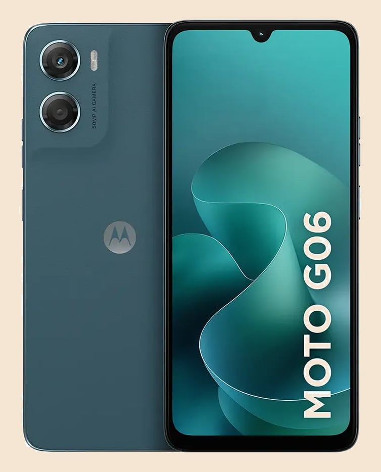 Smartphone Moto G06 128GB 4GB RAM + 8GB RAM Boost, Câmera 50mp,Bateria 5200mah - Azul