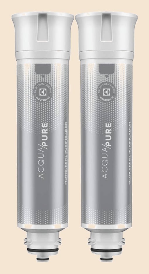Kit 2 Filtros/Refis Originais de Água Acqua Pure para Purificador Electrolux PE12A/PE12B/PE12G/PE12V/PE12P