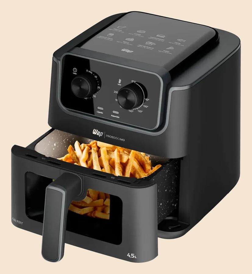 Wap Af01 Airfryer 4,5l Visor Com Luz Interna Antiaderente 127V