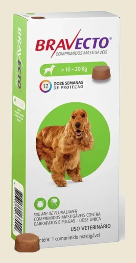 Bravecto Cães De 10 A 20kg Envio Imediato