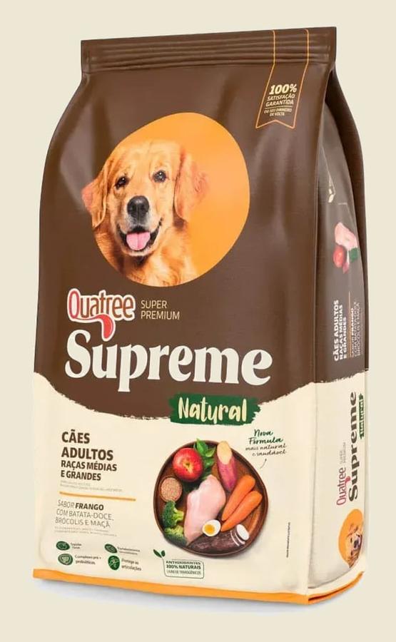 Quatree Supreme Cão Adulto Méd/Gran Frango Batata Doce 15kg