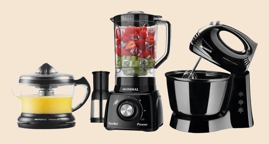 Kit Cozinha Mondial Liquidificador Batedeira E Espremedor KT-105-B