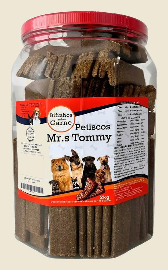 Petisco Bifinho Para Cachorro Super Premium Carne Pote 2kg
