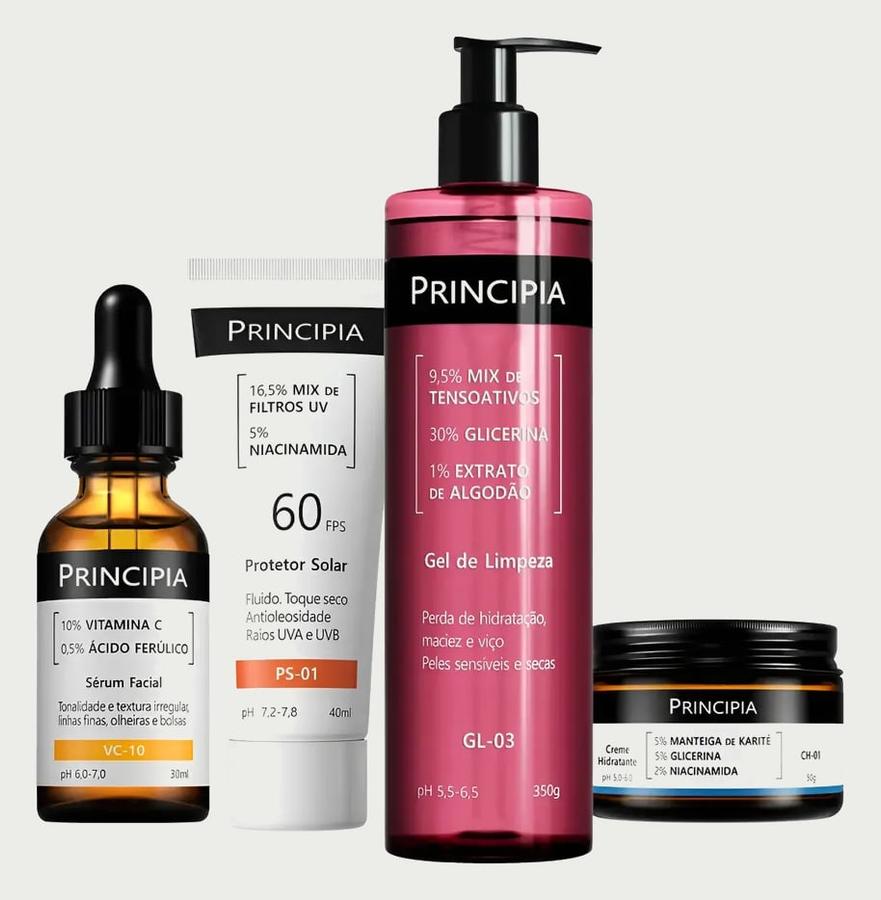 Principia Kit Essencial Gl-03 + Ch + Vc + Ps Sensível Dia/noite