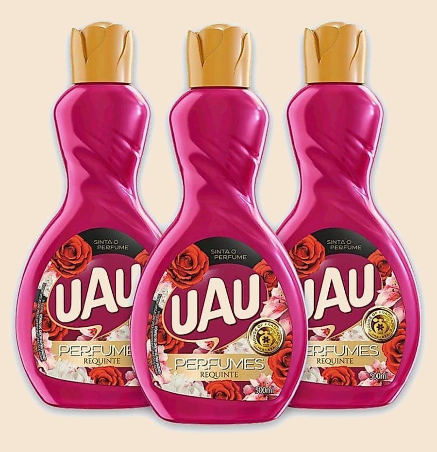 Kit 3un Limpador 500ml UAU Perfume Requinte
