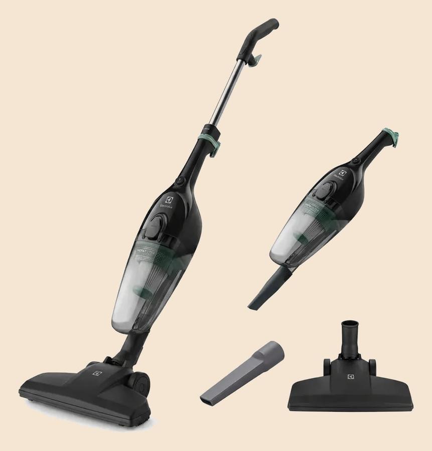 Aspirador de Pó Vertical Electrolux 1.100W cabo de 5m portátil de mão 2 em 1 potente com capacidade 1,2L filtro HEPA preto