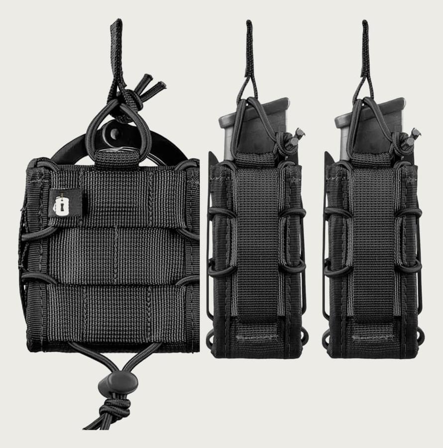 Kit Invictus 1 Porta Algema + 2 Porta Carregador De Pistola