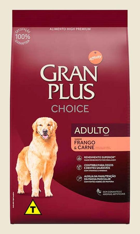 Ração Gran Plus Cães Choice Adultos Frango e Carne - 10,1kg