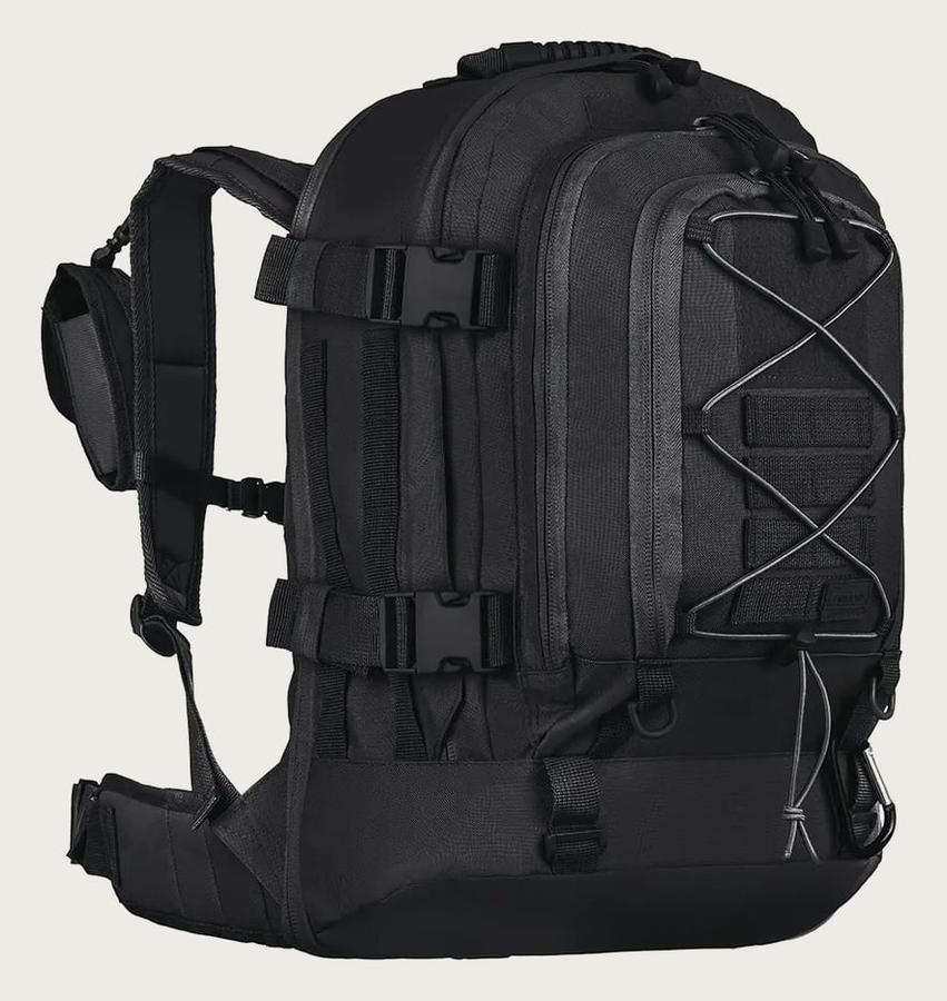 Mochila Táctica Militar Invictus Duster 2.0 Preta 50 Litros Cor Preto Tecido Liso