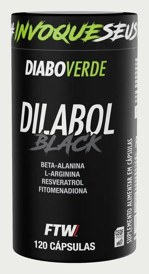Dilabol Black Vasodilatador Pote 120 Cáps FTW - DIABO VERDE