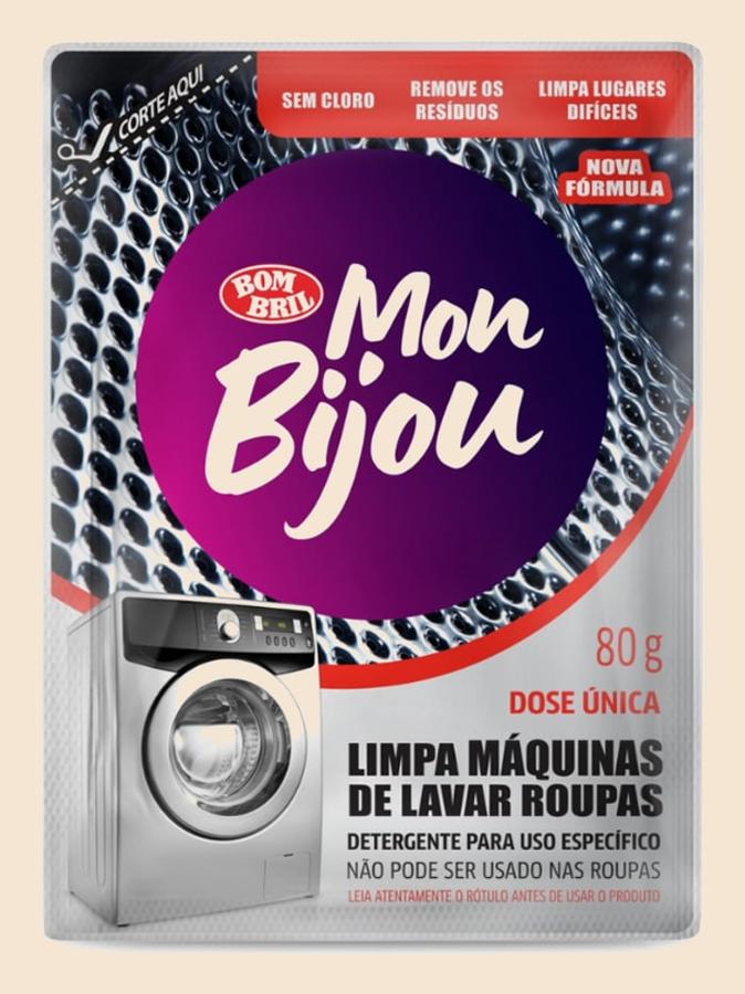 Limpa Máquina de Lavar Roupas em Pó 80g Mon Bijou