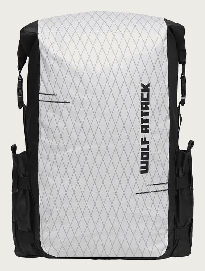 Mochila Impermeável Wolf Attack Alligator Branca - Moto - Trekking - Estanque