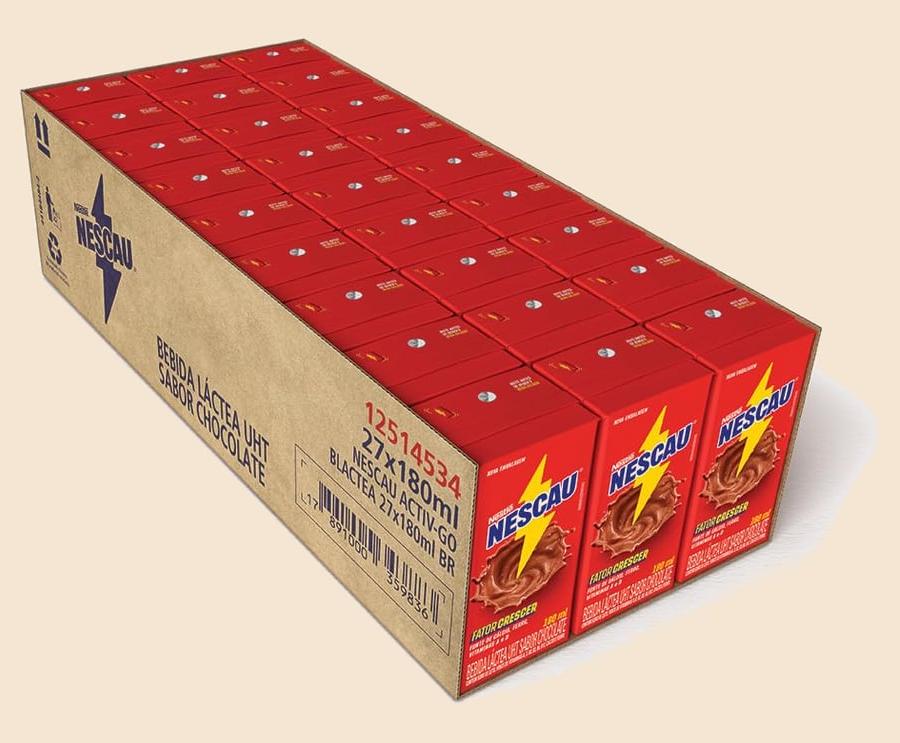 Nescau Bebida Láctea 180ml caixa com 27 unidades