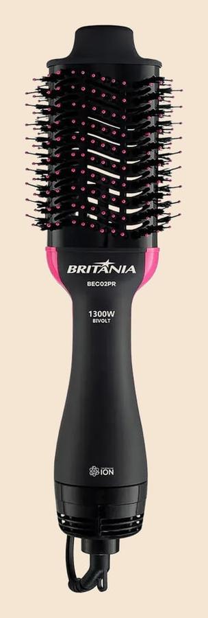 Britânia Escova Secadora Bec02pr 4 Em 1 1300w Cor Preto e Rosa