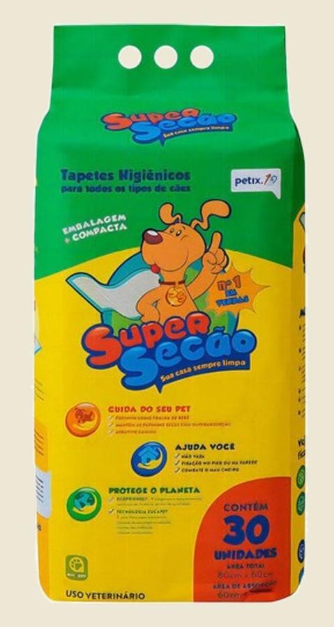 Tapete Higiênico Super Secão Normal e Citrus 30 Unid 80x60cm