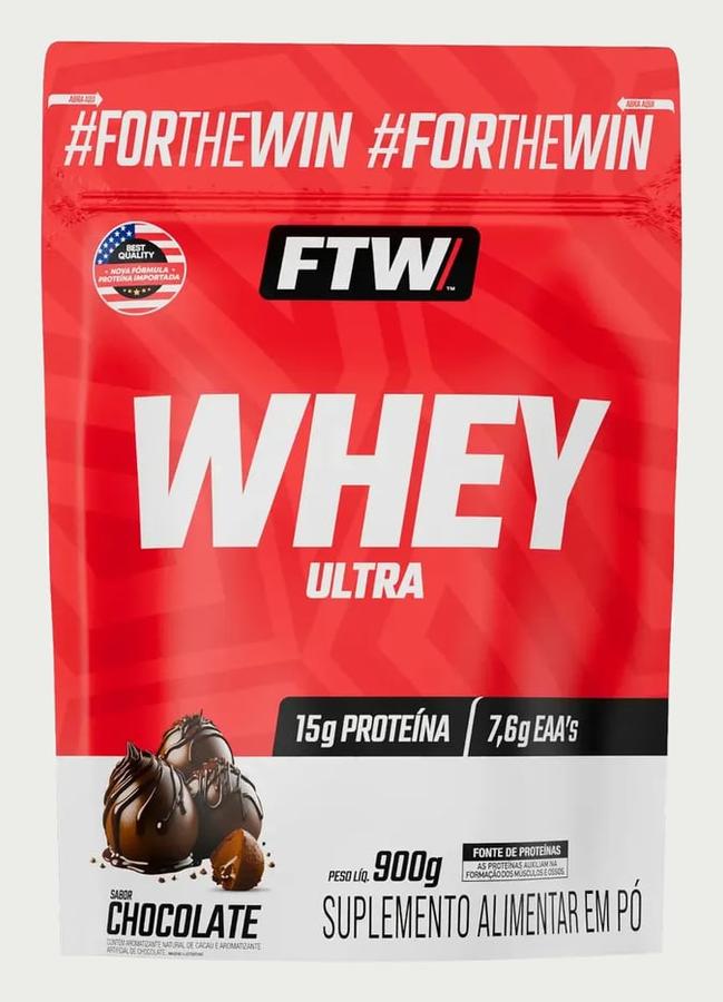 Whey Protein Ultra Refil 900g Sabor Chocolate - FTW