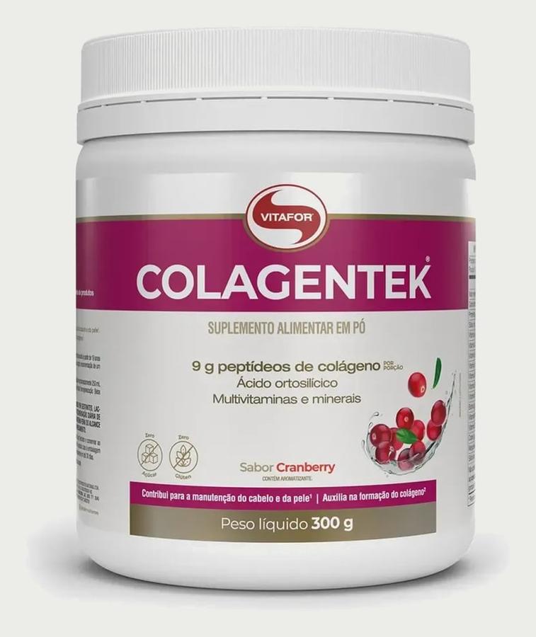 Suplemento Alimentar Em Pó Cranberry Colagentek 300g Vitafor