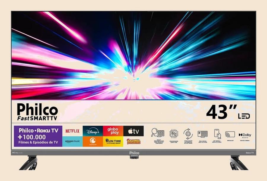 Smart Tv 43 Philco P43vik Roku Led Dolby Audio Wi-fi Hdmi Hdr Full Hd 110/220v