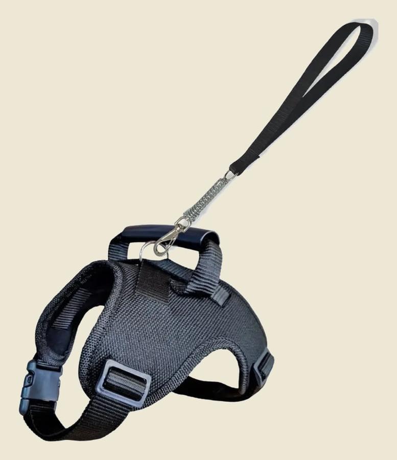Peitoral Para Cachorro Porte Médio E Grande Confortável Cor Preto Tamanho da coleira M Império Do Pet