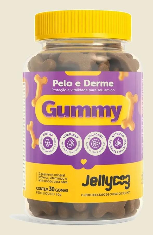Gummy Dermatológico Reduz Coceira Lambeduras Queda De Pêlo