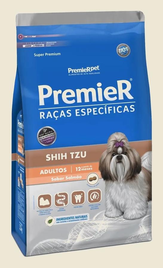 Alimento Premier Super Premium Raças Específicas Shih Tzu para cão adulto de raza pequena sabor salmão de 7.5 kg
