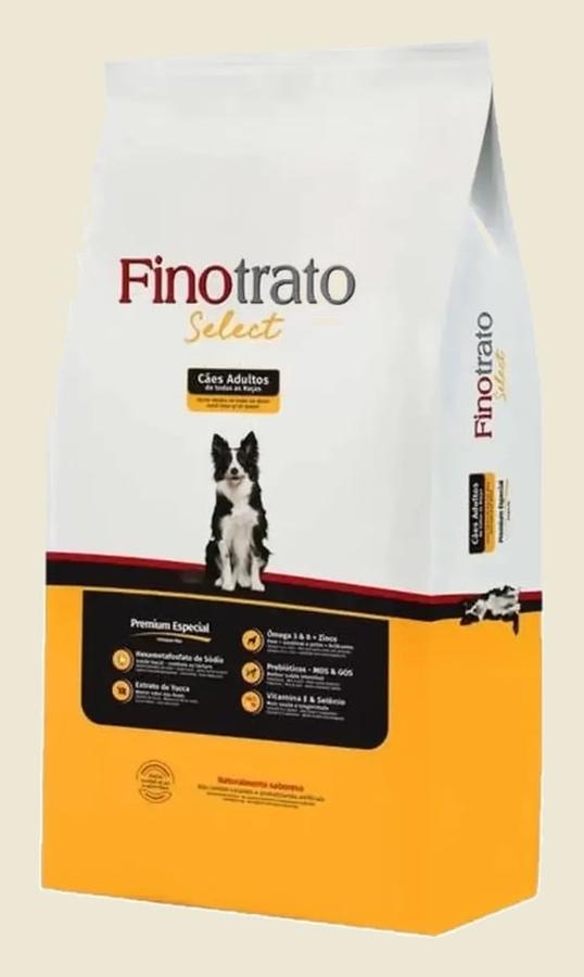 Ração Seca Finotrato Cães Adultos Select Completo 15kg Saúde Bucal