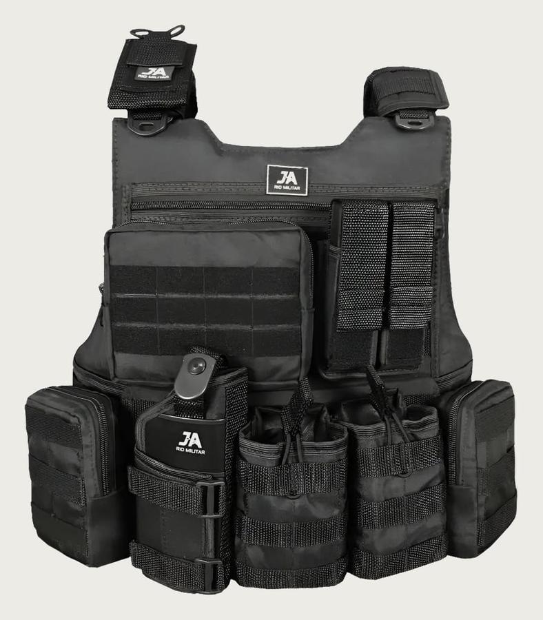 Colete Modular Ja3 + 10 Acessórios Tático 3a Ja Rio Militar