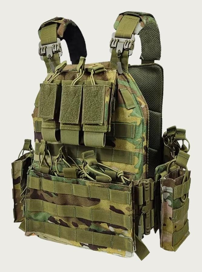 Colete Modular Ajustável Com Bolsos E Acessórios Esportivo