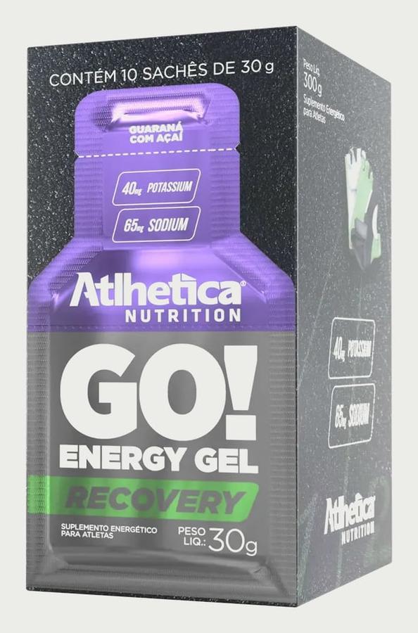 GO! Recovery Gel 10 sachês de 30g Atlhetica Nutrition Sabor Guaraná com Açaí